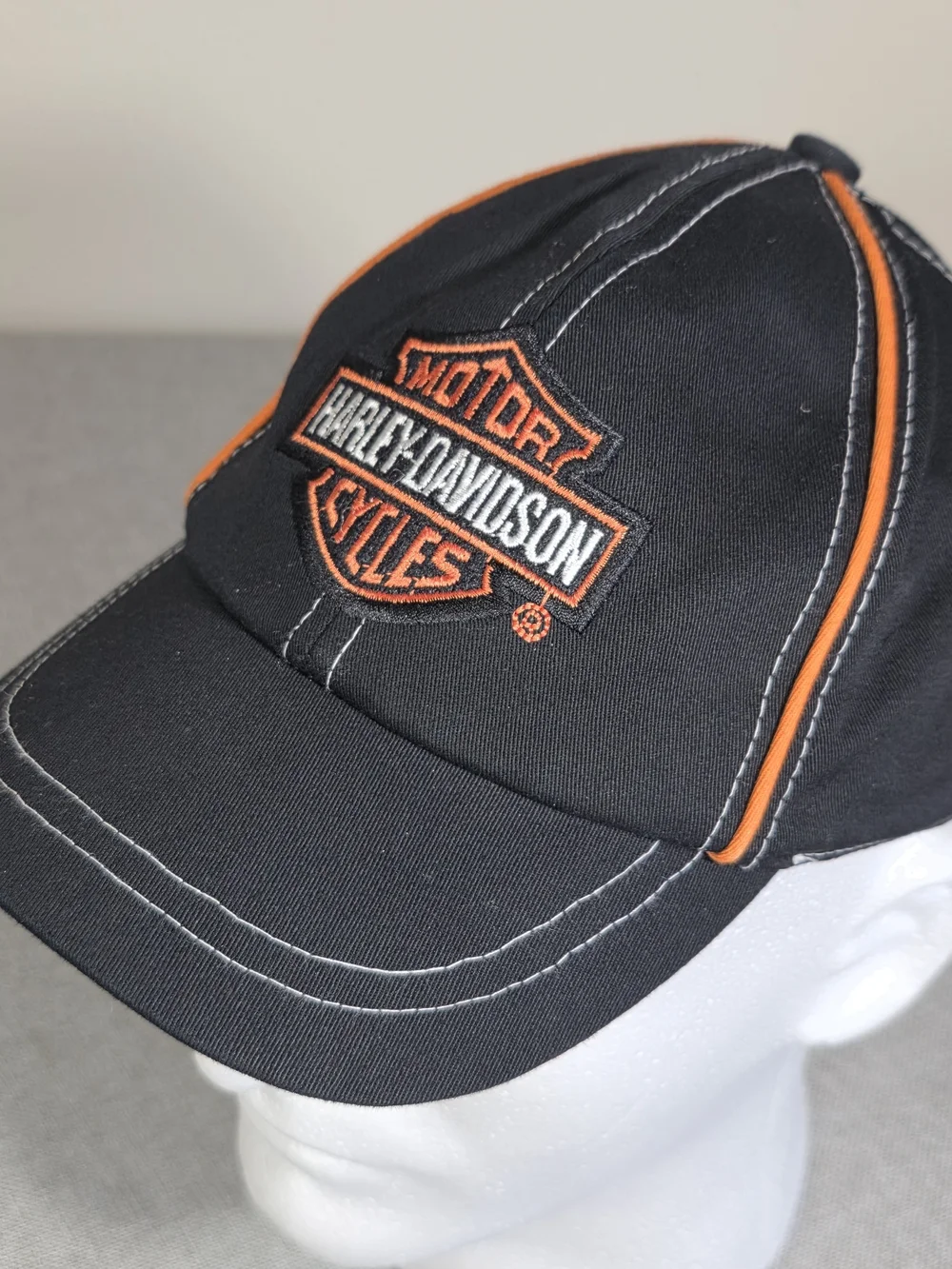 Harley-Davidson Toddler Black Orange Adjustable Hat